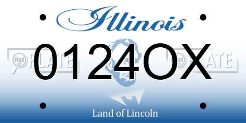 0124OX Illinois License Plate