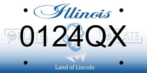 0124QX Illinois License Plate