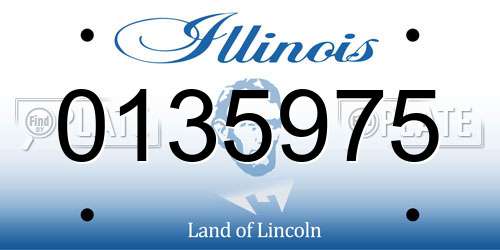 0135975 Illinois License Plate