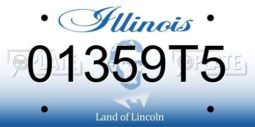 01359T5 Illinois License Plate