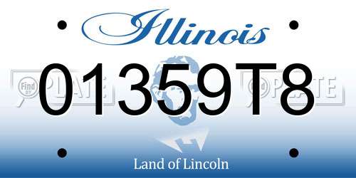 01359T8 Illinois License Plate