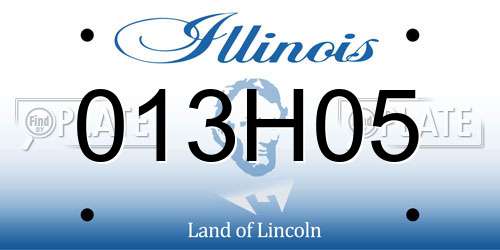 013H05 Illinois License Plate