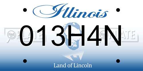 013H4N Illinois License Plate