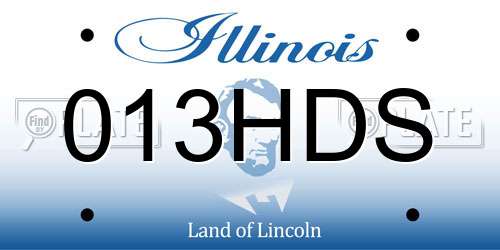 013HDS Illinois License Plate