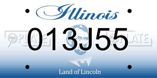 013J55 Illinois License Plate