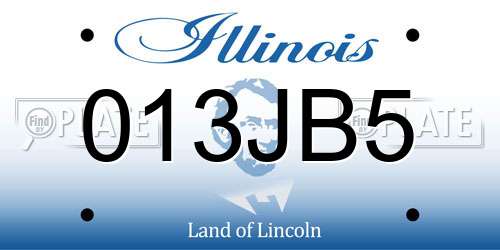 013JB5 Illinois License Plate