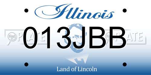 013JBB Illinois License Plate