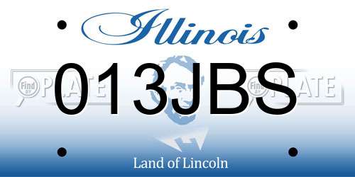 013JBS Illinois License Plate
