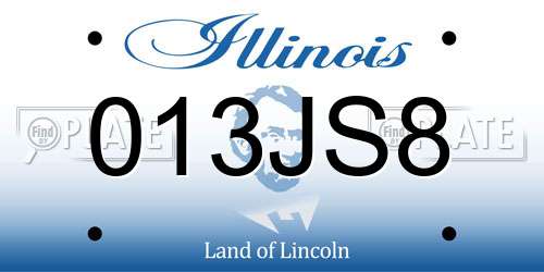 013JS8 Illinois License Plate