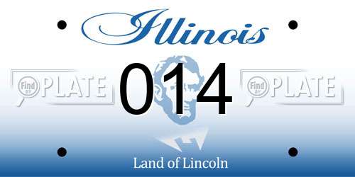 014 Illinois License Plate