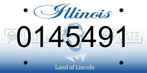 0145491 Illinois License Plate