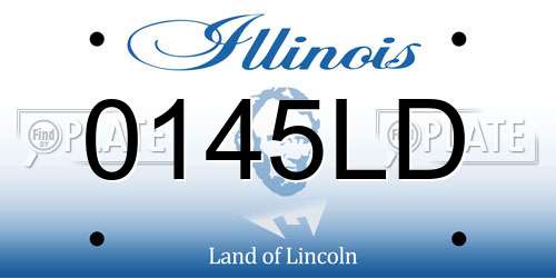 0145LD Illinois License Plate