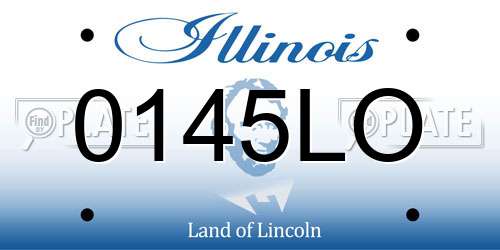 0145LO Illinois License Plate