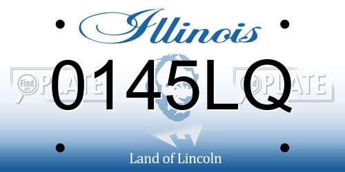 0145LQ Illinois License Plate