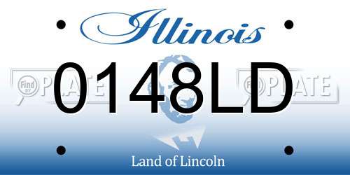 0148LD Illinois License Plate