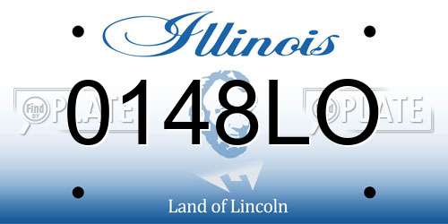 0148LO Illinois License Plate