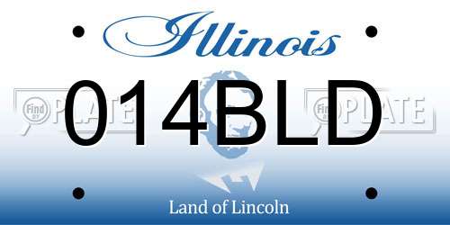 014BLD Illinois License Plate