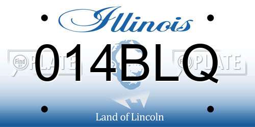014BLQ Illinois License Plate