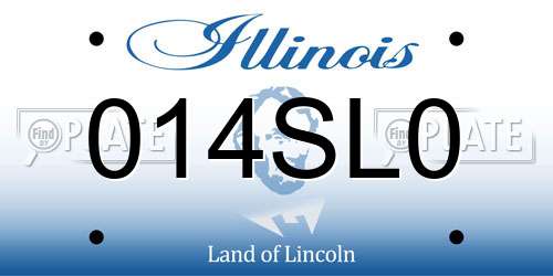014SL0 Illinois License Plate
