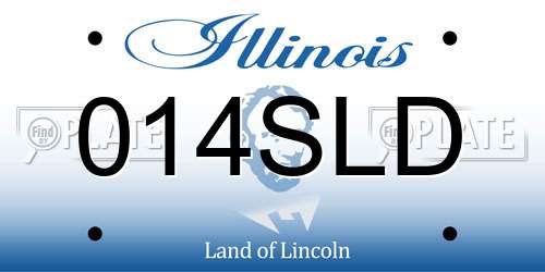 014SLD Illinois License Plate