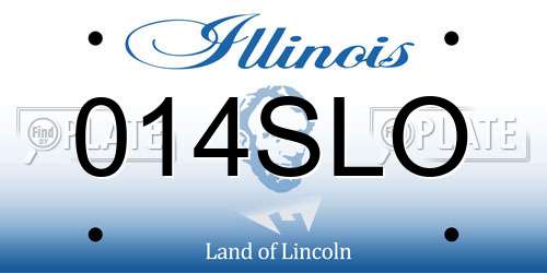 014SLO Illinois License Plate
