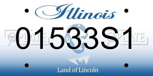 01533S1 Illinois License Plate