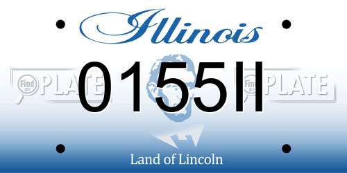 0155II Illinois License Plate