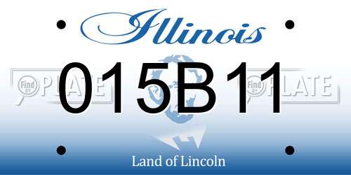 015B11 Illinois License Plate