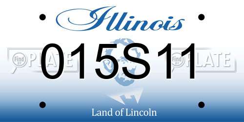 015S11 Illinois License Plate