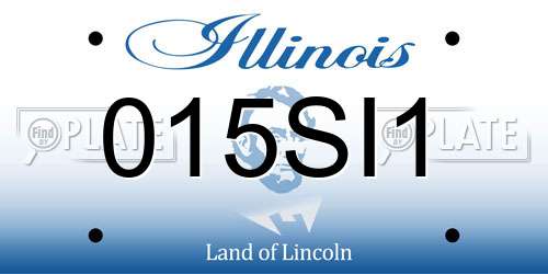 015SI1 Illinois License Plate