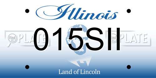 015SII Illinois License Plate