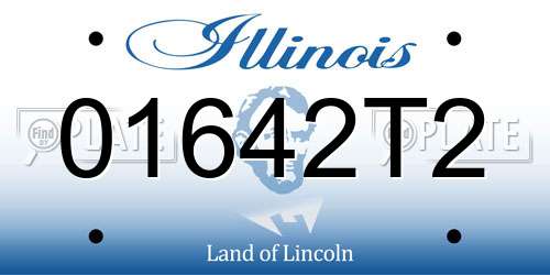 01642T2 Illinois License Plate