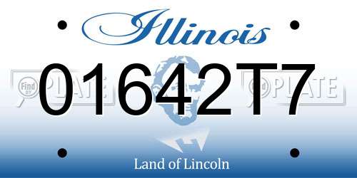 01642T7 Illinois License Plate