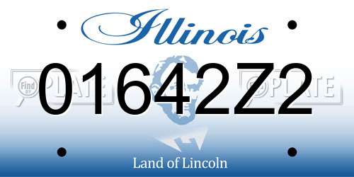 01642Z2 Illinois License Plate