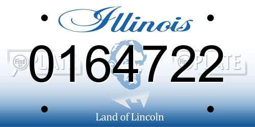 0164722 Illinois License Plate