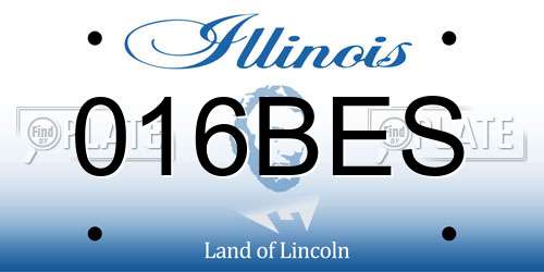 016BES Illinois License Plate