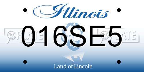 016SE5 Illinois License Plate
