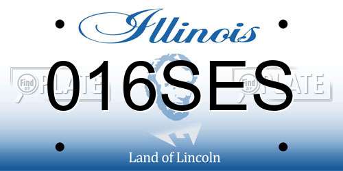 016SES Illinois License Plate