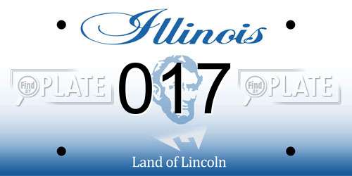 017 Illinois License Plate
