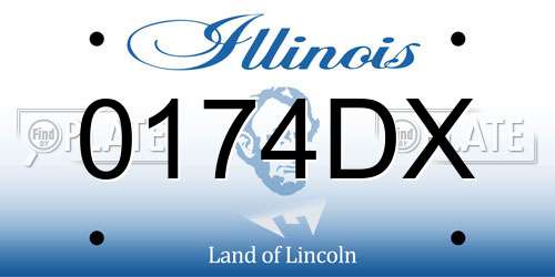0174DX Illinois License Plate