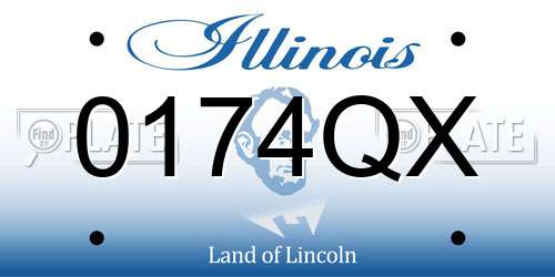 0174QX Illinois License Plate