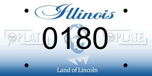 0180 Illinois License Plate