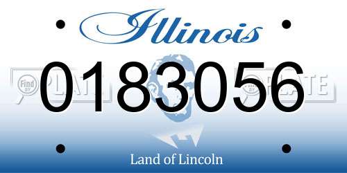 0183056 Illinois License Plate