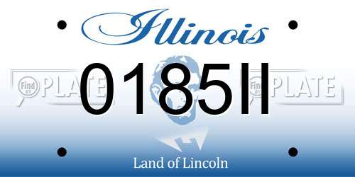 0185II Illinois License Plate