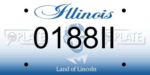 0188II Illinois License Plate