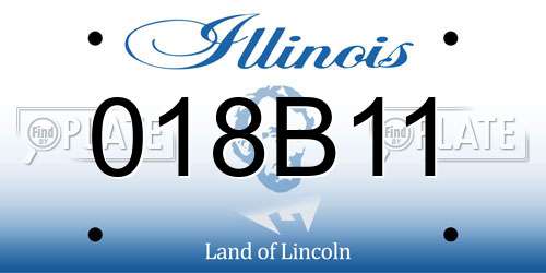 018B11 Illinois License Plate