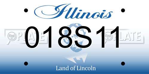 018S11 Illinois License Plate