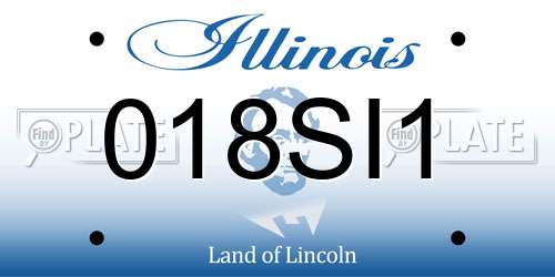 018SI1 Illinois License Plate