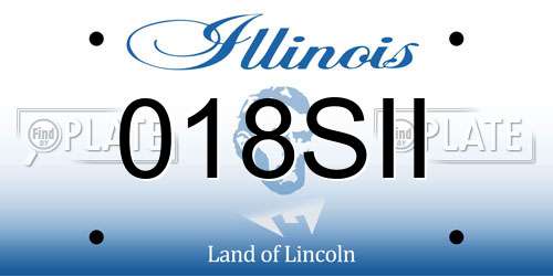 018SII Illinois License Plate