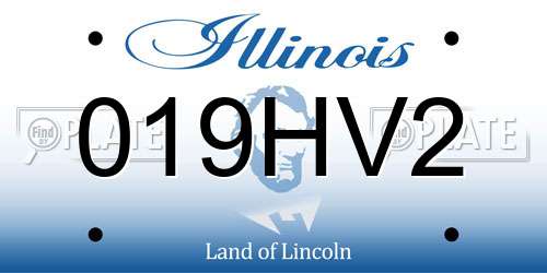 019HV2 Illinois License Plate
